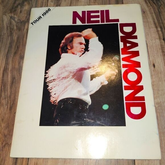 NEIL DIAMOND Tour 1986 Concert Program Booklet Discography - Picture 1 of 5